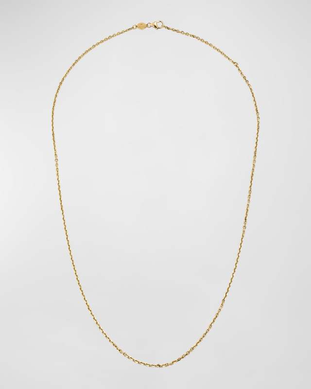 18K Yellow Gold 1.8mm Cable Chain, 20"L